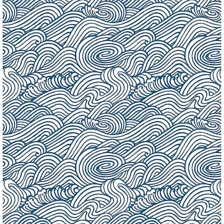 Doba-Bnt Navy Saybrook Peel & Stick Wallpaper - Navy Blue SA2818997